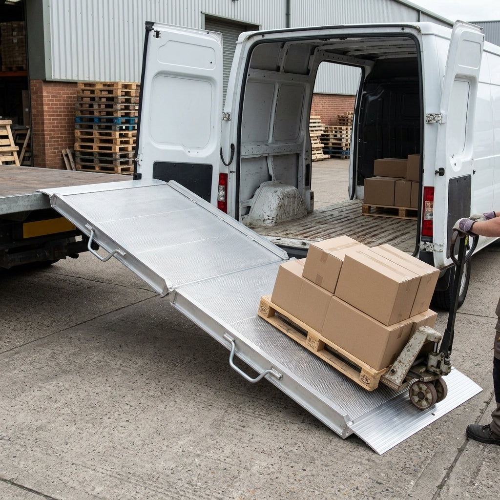 750mm/1000mm Folding Van Ramp Aluminium 1000kg Capacity