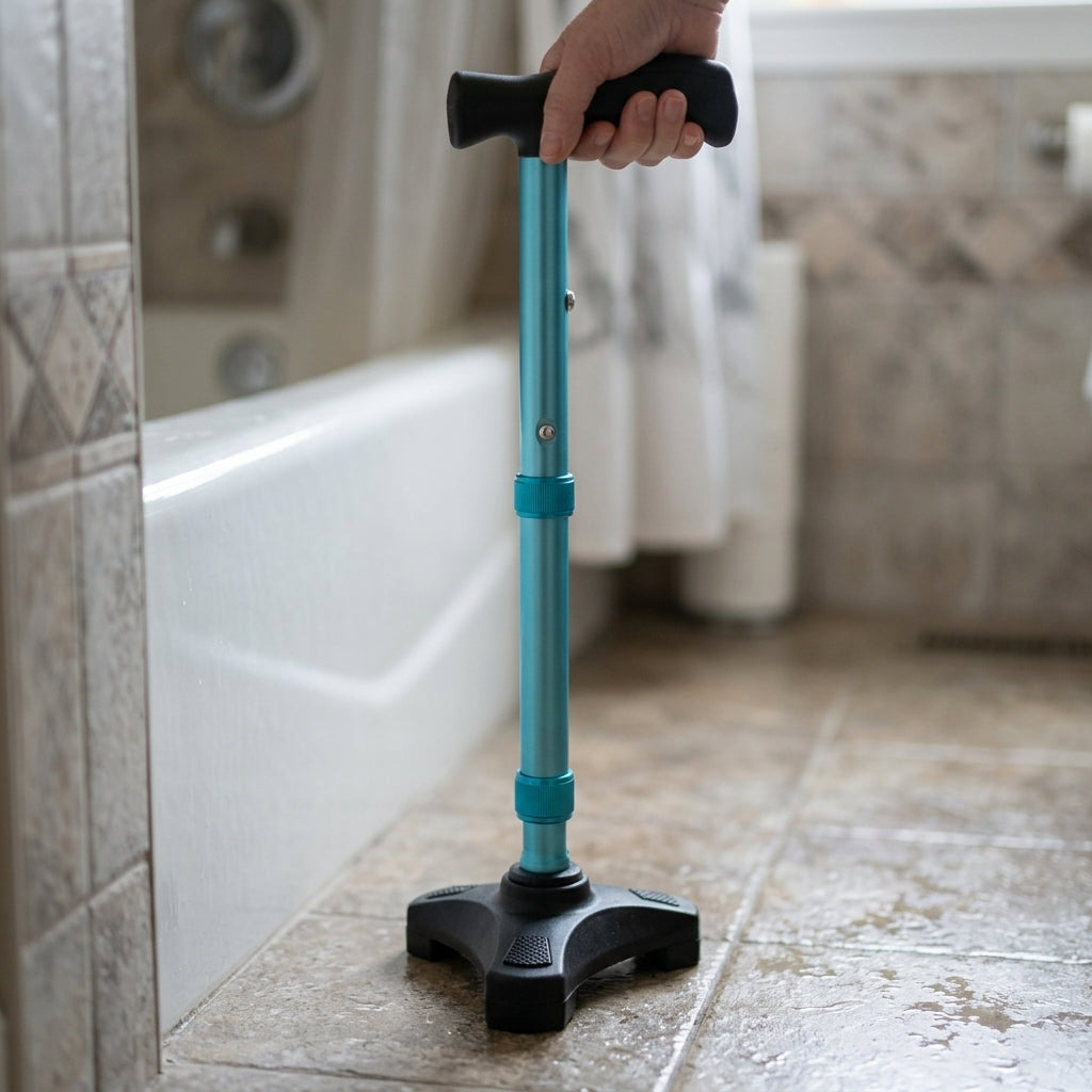 Adjustable Walking Stick 3-Point Contact Design (view 2)