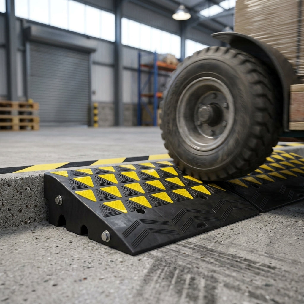 150mm Rubber Kerb Ramp Kit with End Caps (view 2)