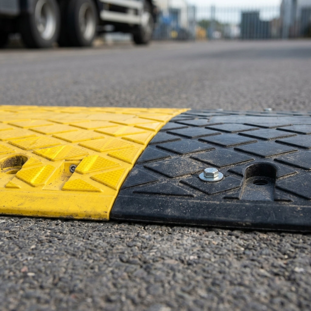 1000mm x 450mm x 60mm Heavy Duty Speed Bump with Steel Plate (view 2)