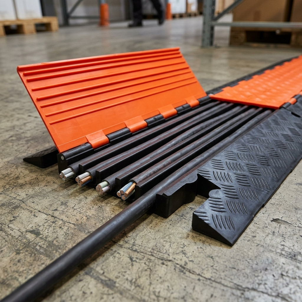 5-Channel Cable Protector Orange/Black for Up to 1.325" Cables (view 2)