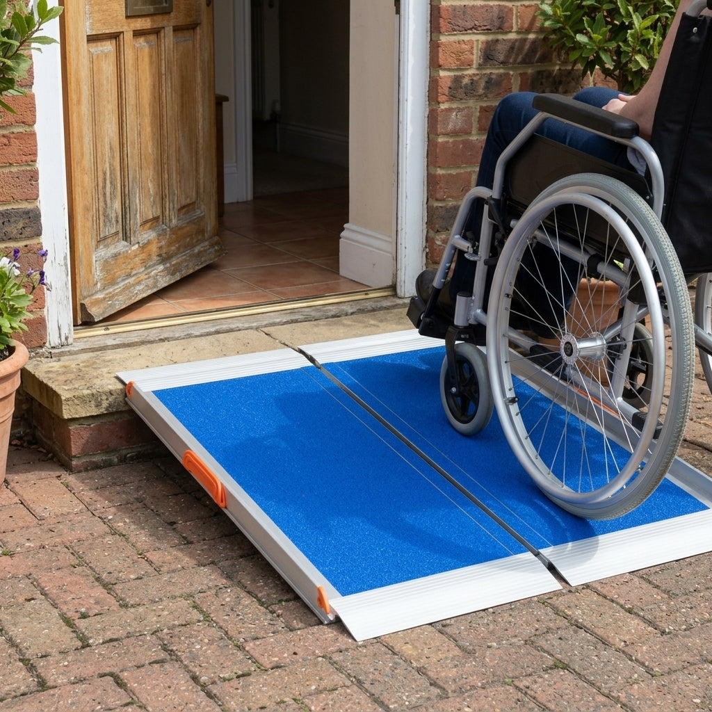 2ft Folding Wheelchair Ramp with Non-Slip Surface