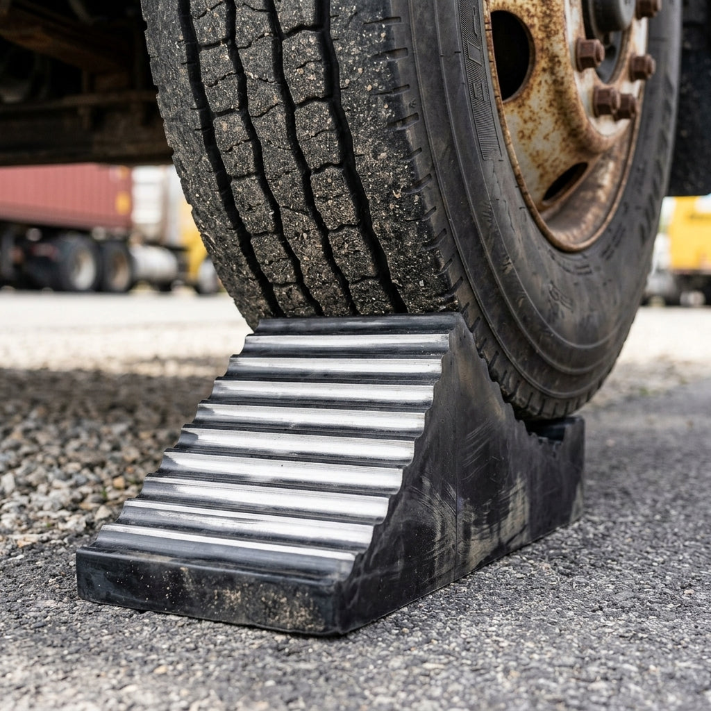 26 x 16 x 19cm Wheel Chock Rubber Non-Slip Design (view 2)