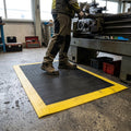 91cm x 60cm Anti-Fatigue Mat Black & Yellow 9.4mm Thick
