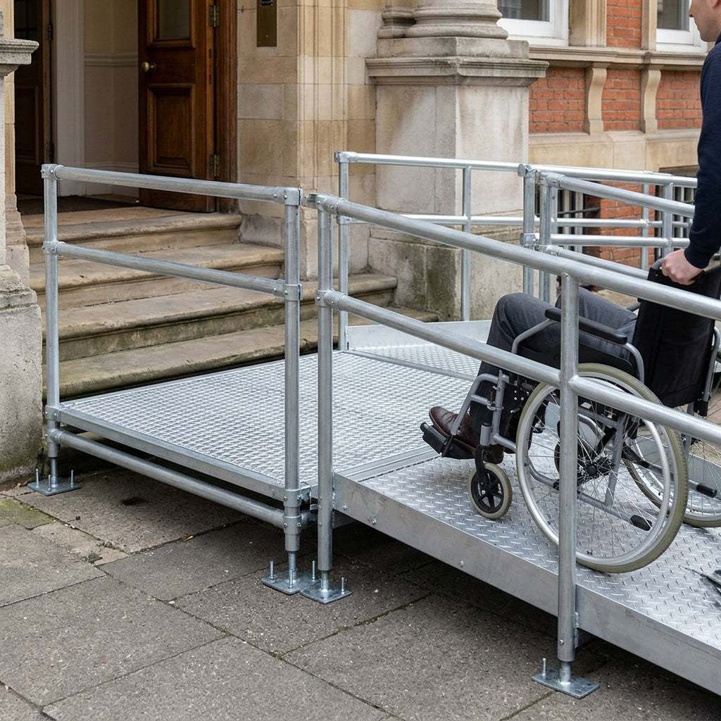 1500mm Wide Steel Modular Wheelchair Ramp