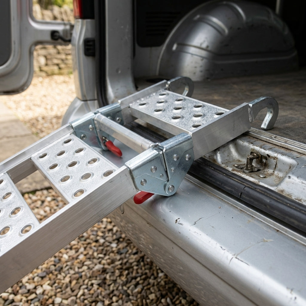 Tri-folding Motorcycle Ramp 1985mm Aluminium 270kg Capacity (view 2)