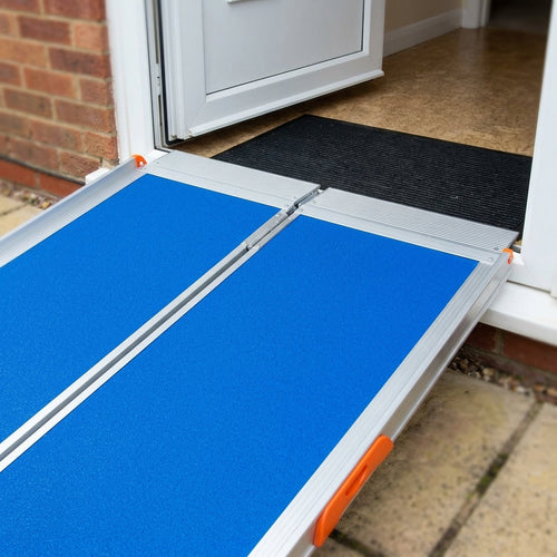 2ft/5ft/6ft Folding Wheelchair Ramp + 700mm Aluminium Threshold (view 2)