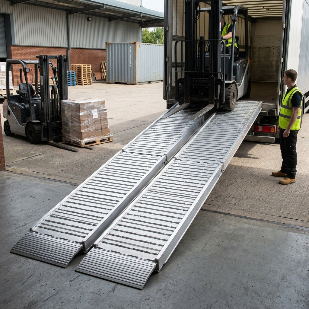 2500mm Heavy Duty Aluminium Loading Ramps 18000kg Capacity