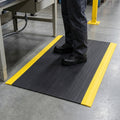 91cm x 60cm Anti-Fatigue Mat Black & Yellow 9.4mm Thick