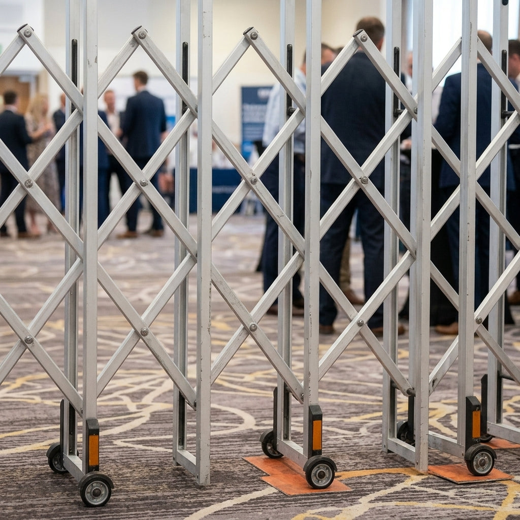 Expandable Barrier 1.8m High Aluminium Expands to 4m (view 2)