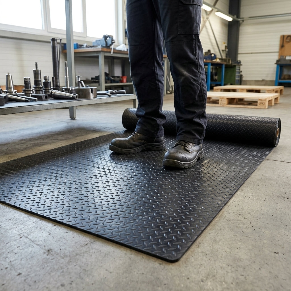 14mm Anti-Fatigue Mat 60-152cm Black