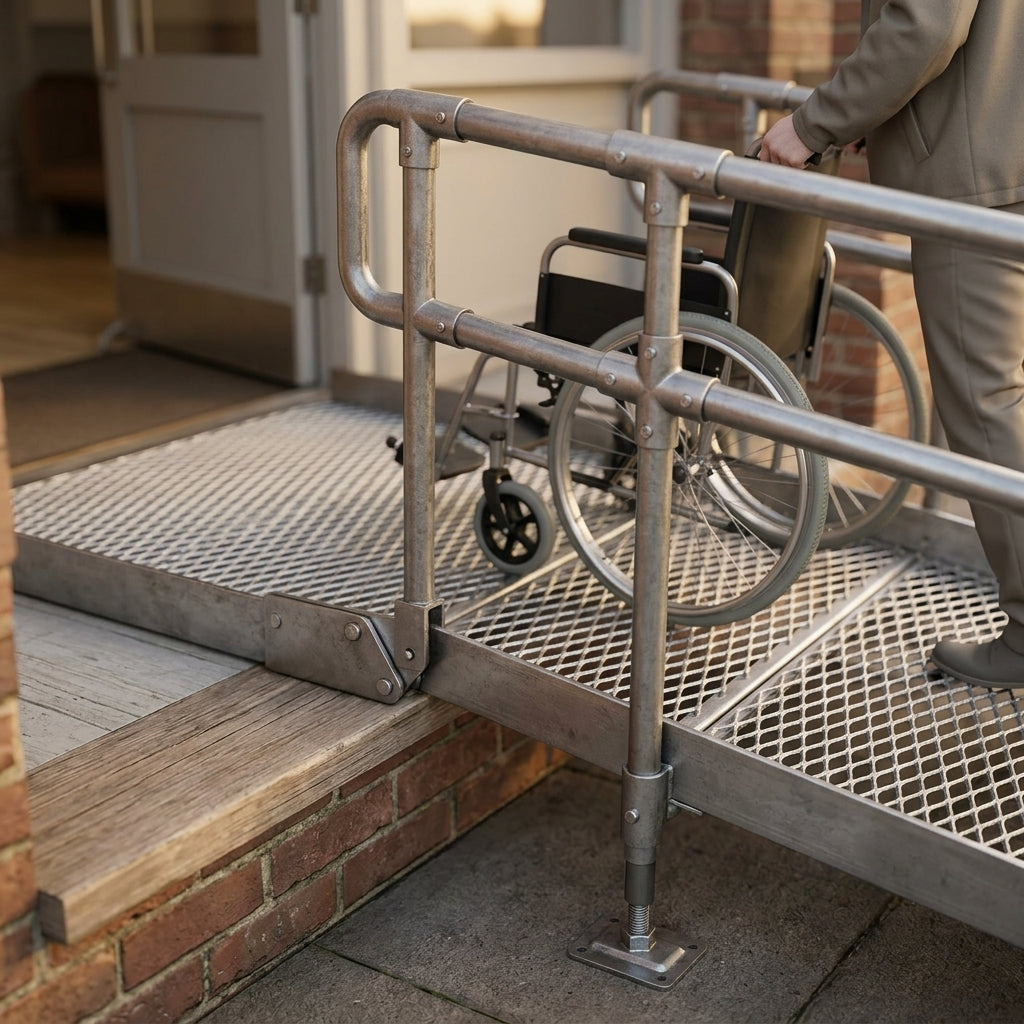1080mm Wide Steel Modular Wheelchair Ramp (view 2)