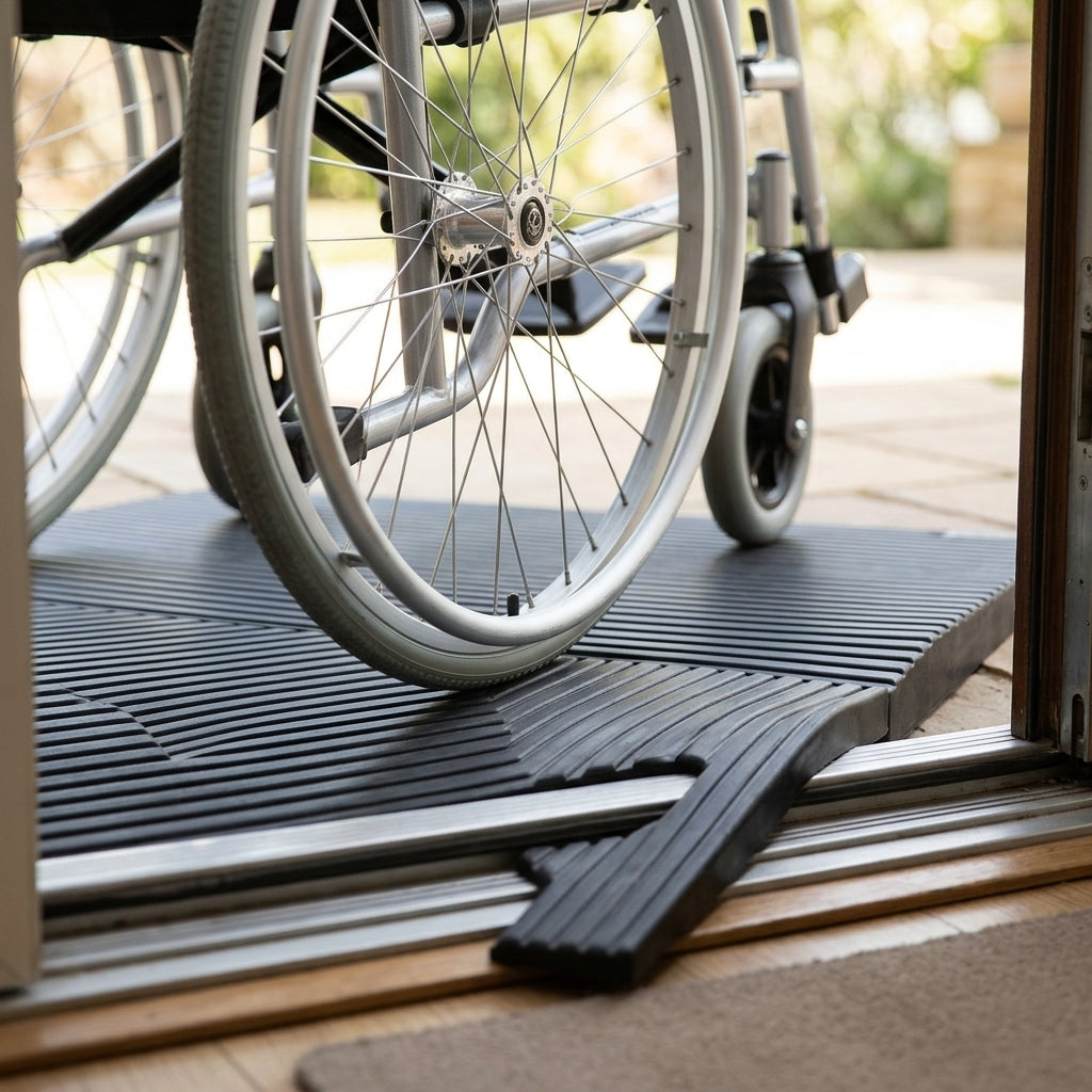 Threshold Ramp 32-70mm High Rubber 500kg Capacity (view 2)