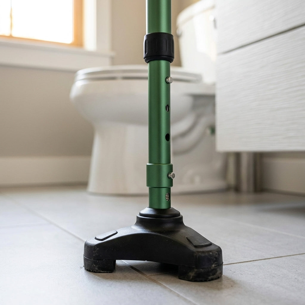 Adjustable Comfort Walking Stick with Pivoting Base (view 2)