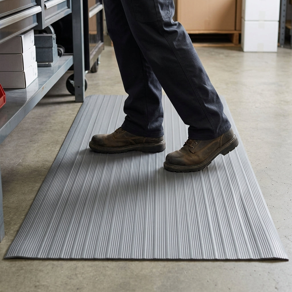 9.4mm Anti-Fatigue Mat Grey by Linear Meter