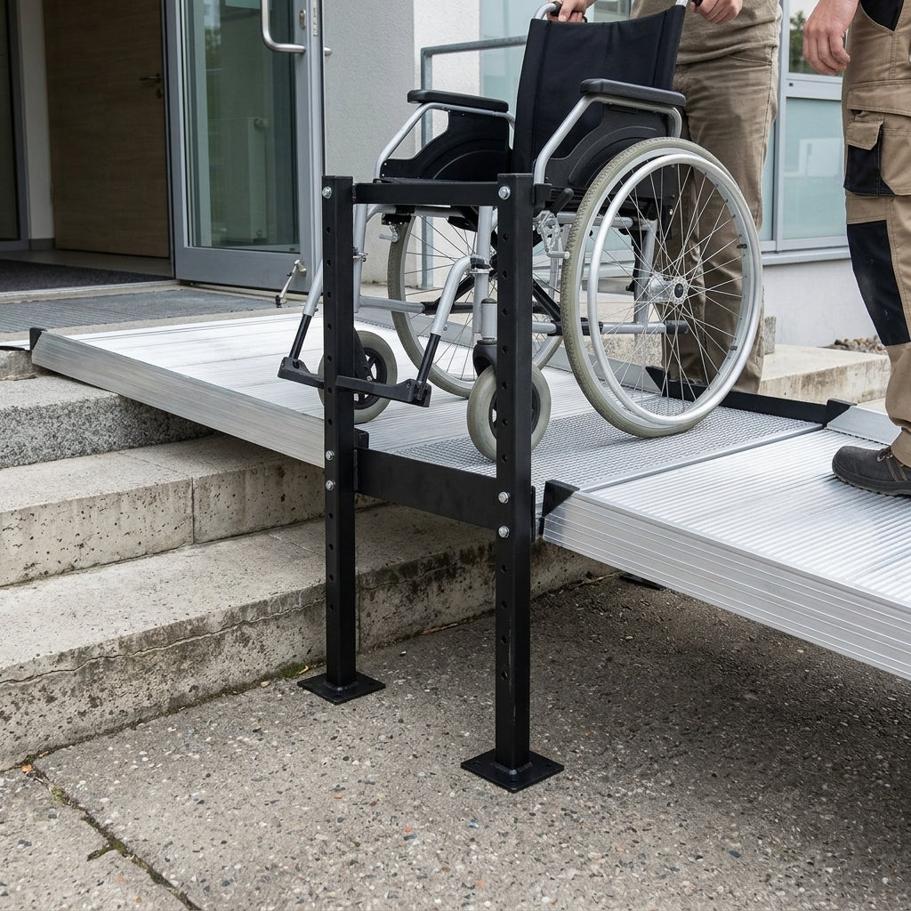 Joining Support for Wheelchair Ramp