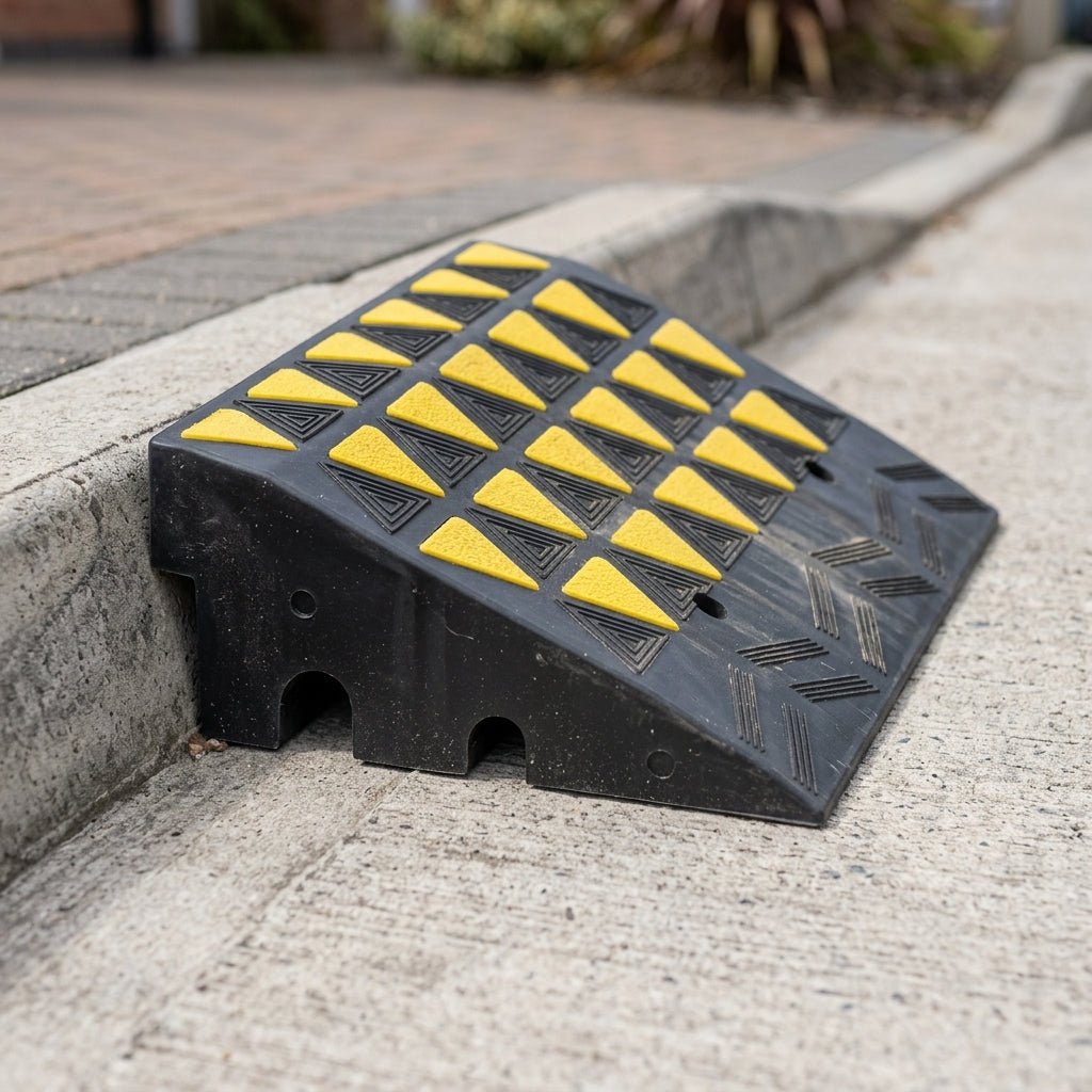 150mm x 600mm Rubber Kerb Ramp 20,000kg Capacity (view 2)