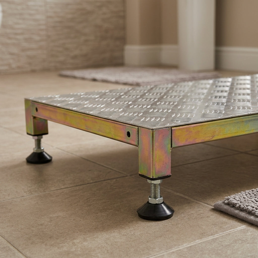 Adjustable Half Step Metal Chequered Slip-Resistant (view 2)