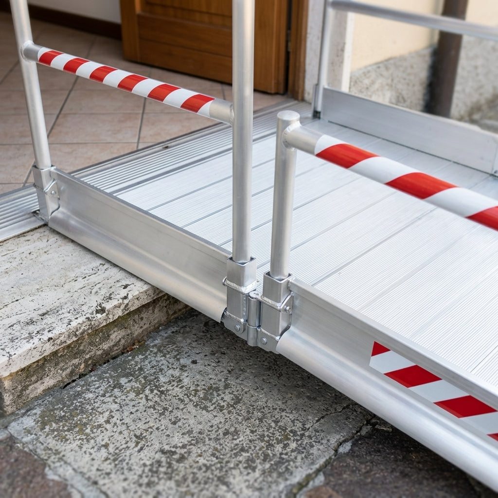990mm Pedestrian Ramp with Handrails, 1000mm Internal Width (view 2)