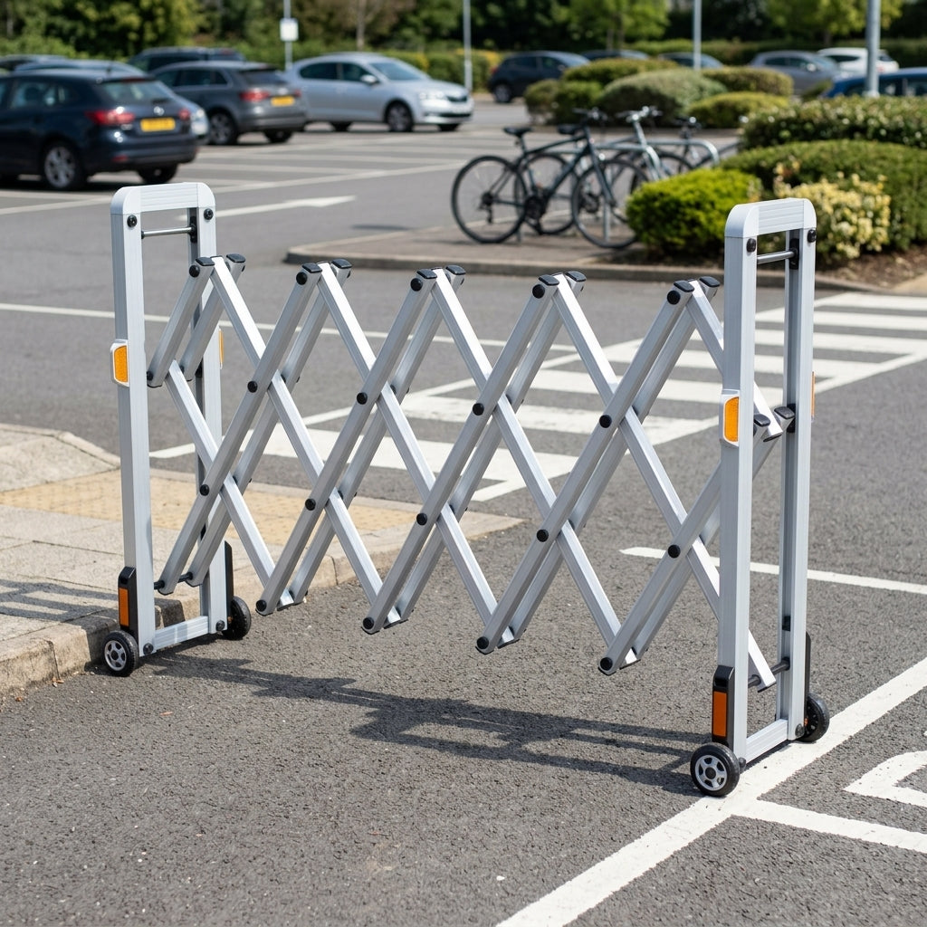 2m Retractable Safety Barrier with Reflectors