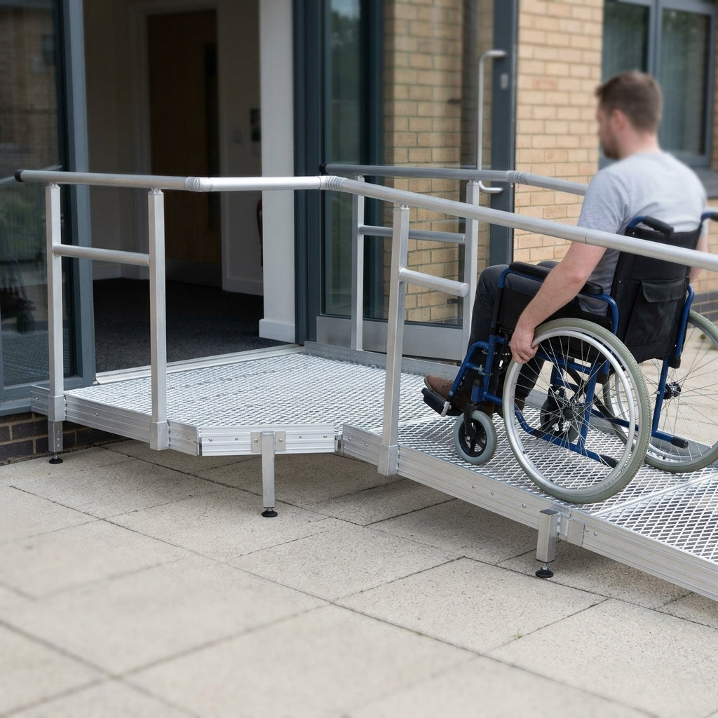 1390mm Wide Aluminium Wheelchair Ramp