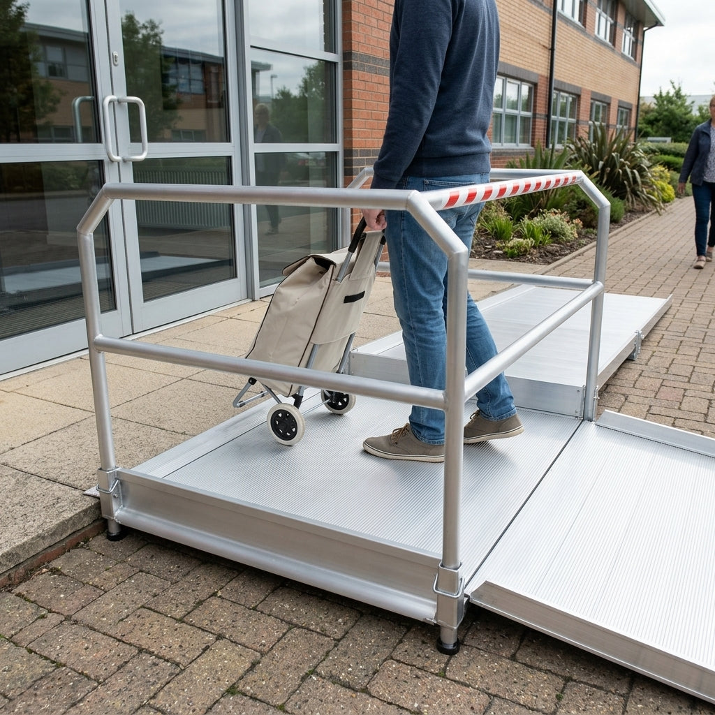 4790mm Vehicle Accessible Ramp with Handrails 1250mm Width