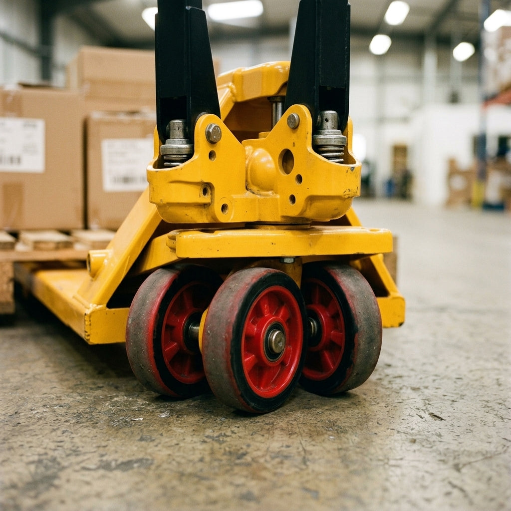 2500kg Hand Pallet Truck with Rubber Wheels (view 2)