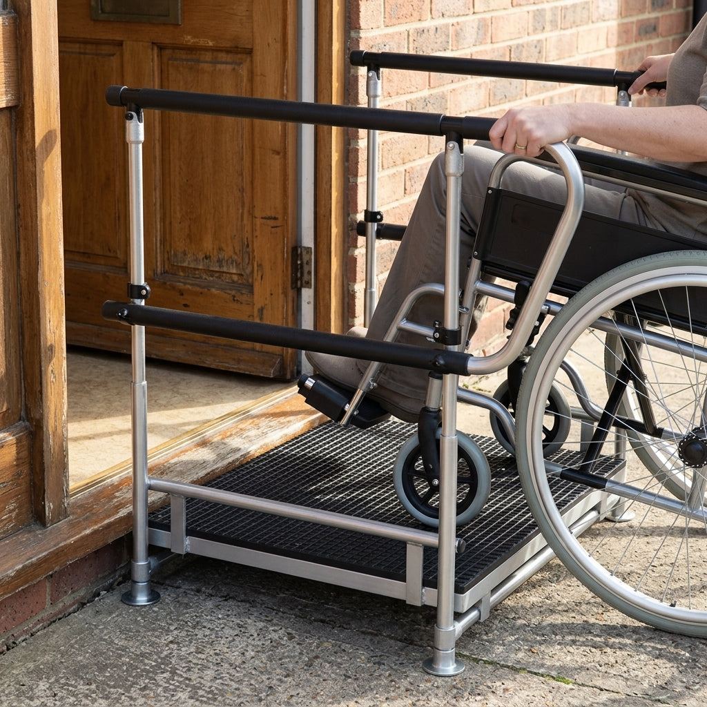 Anti-slip Half Step with Handrails