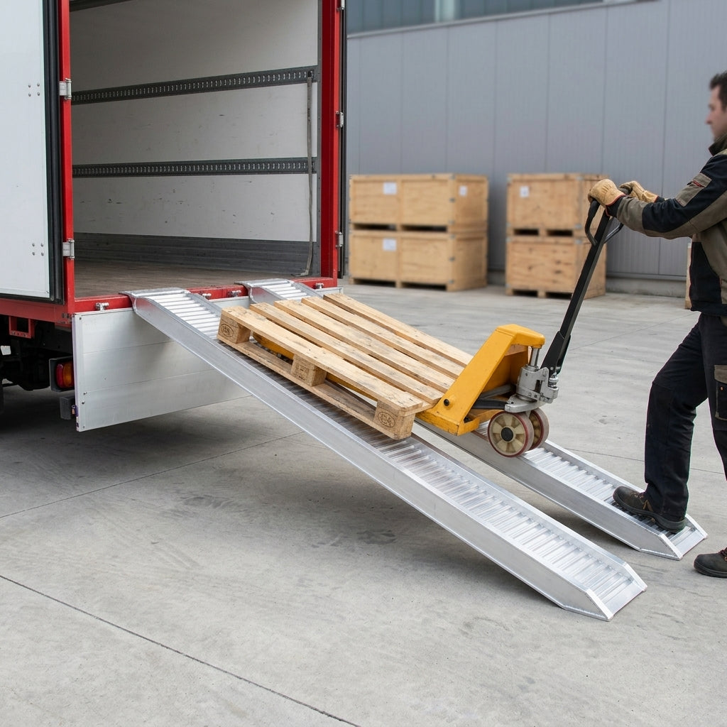 4500mm x 400mm Aluminium Loading Ramps 1250kg Capacity
