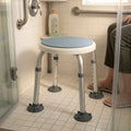 Height-Adjustable Swivel Shower Stool