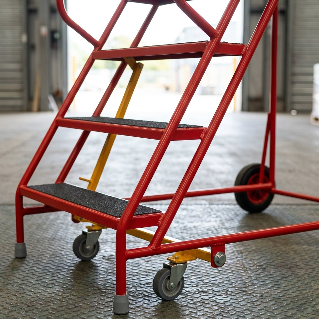 Steel Mobile Steps 4-15 Treads Anti-slip Surface (view 2)