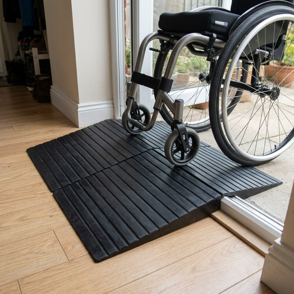 100mm High Rubber Threshold Ramp - 500mm Wide