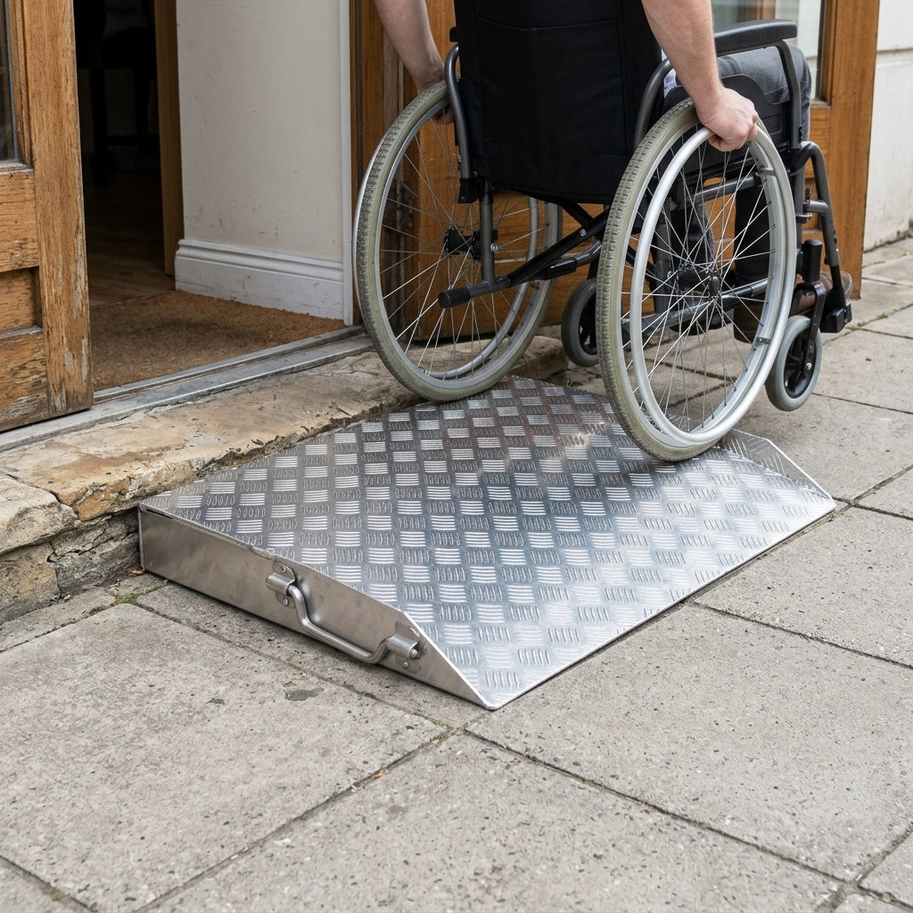120mm Non-Folding Wheelchair Ramp Aluminium