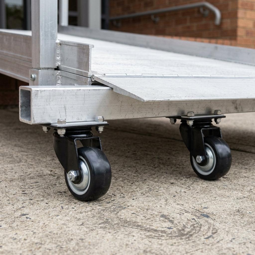 Set of Three Wheels for Wheelchair Ramp Accessories