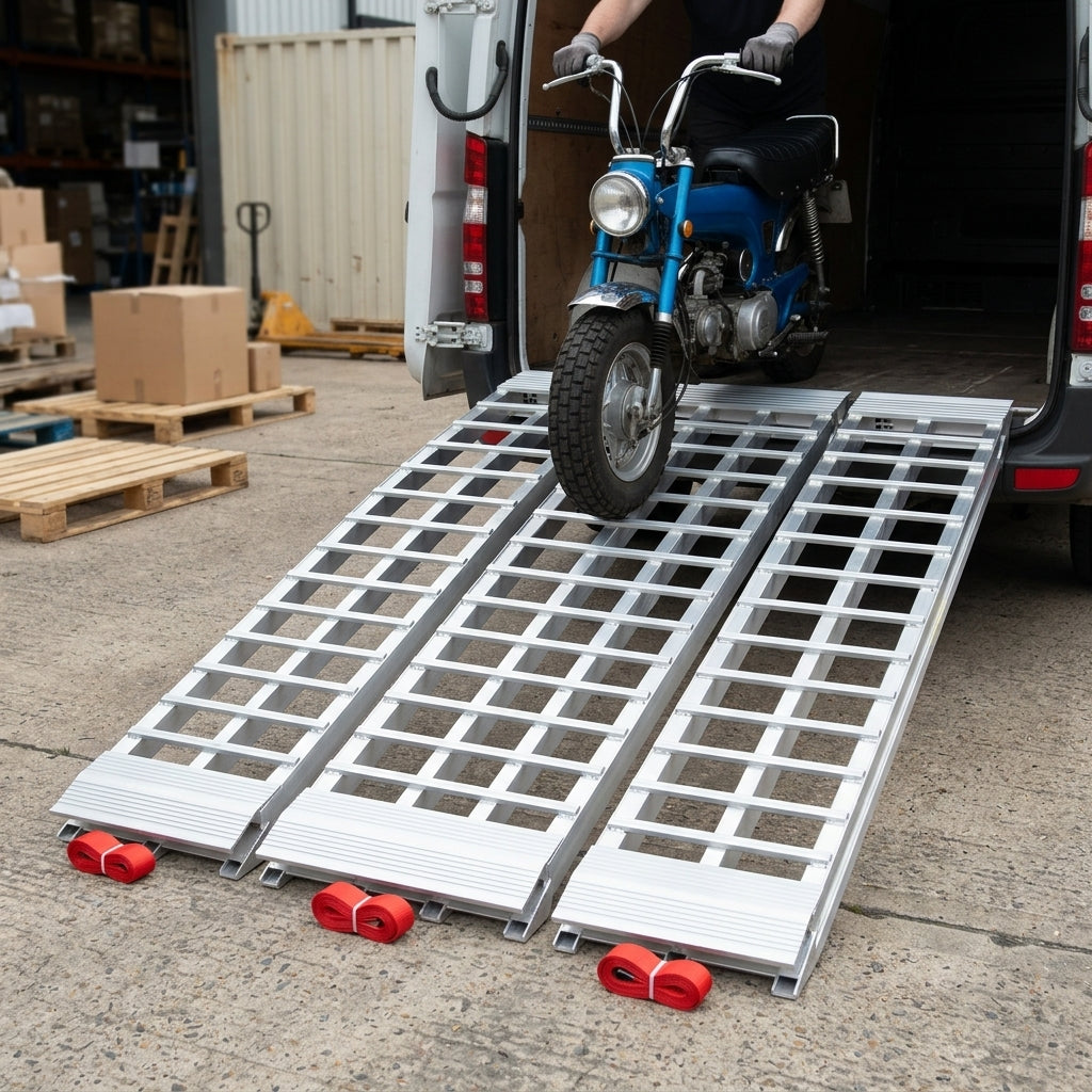 1m Wide Extra Wide Motorcycle Ramp Kit 1.5-3m Lengths