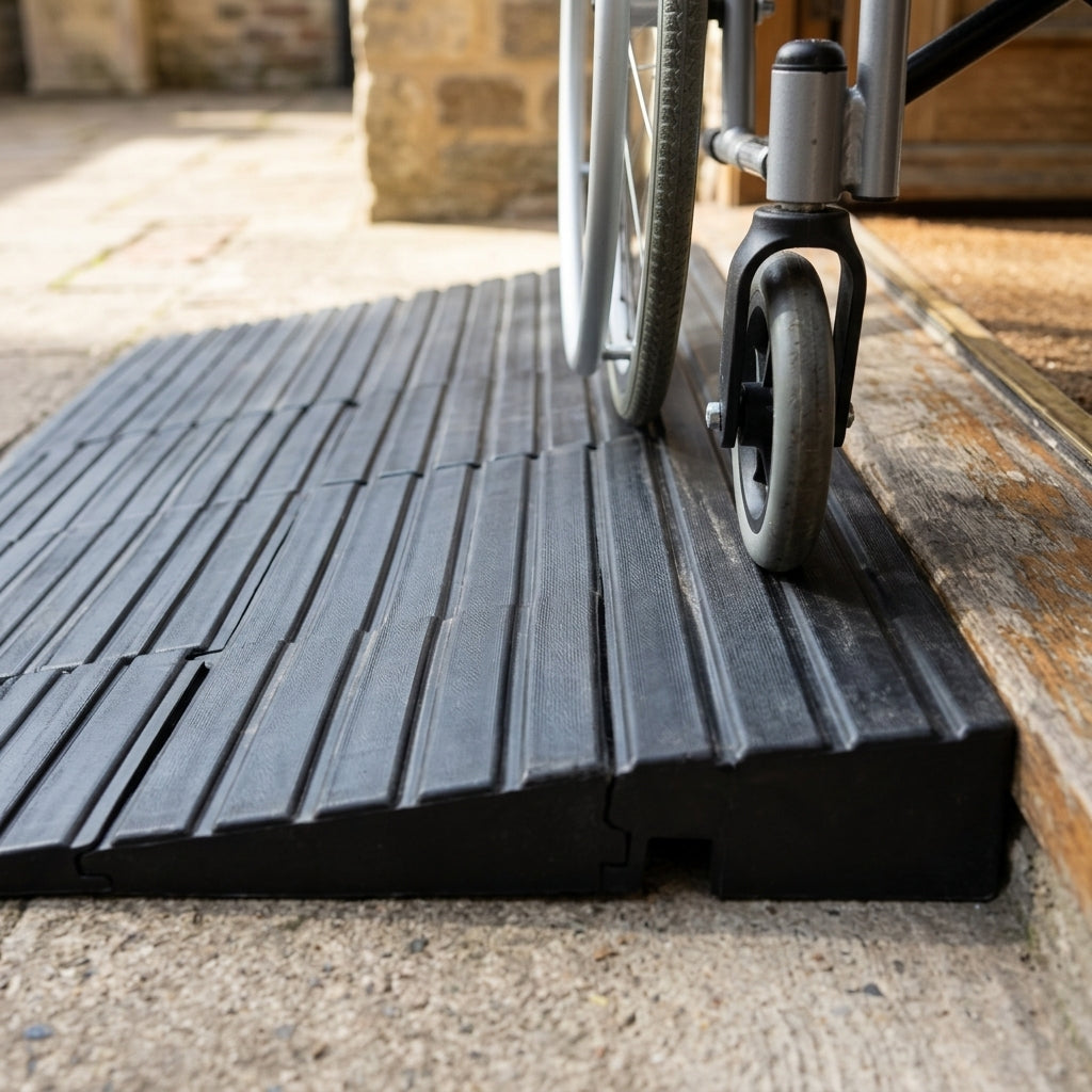 78mm to 80mm Rubber Threshold Ramps 500kg Capacity (view 2)