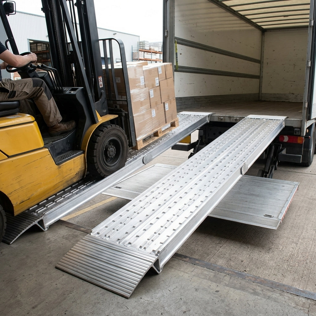 5000mm Heavy Duty Loading Ramps Aluminium 4575kg Capacity