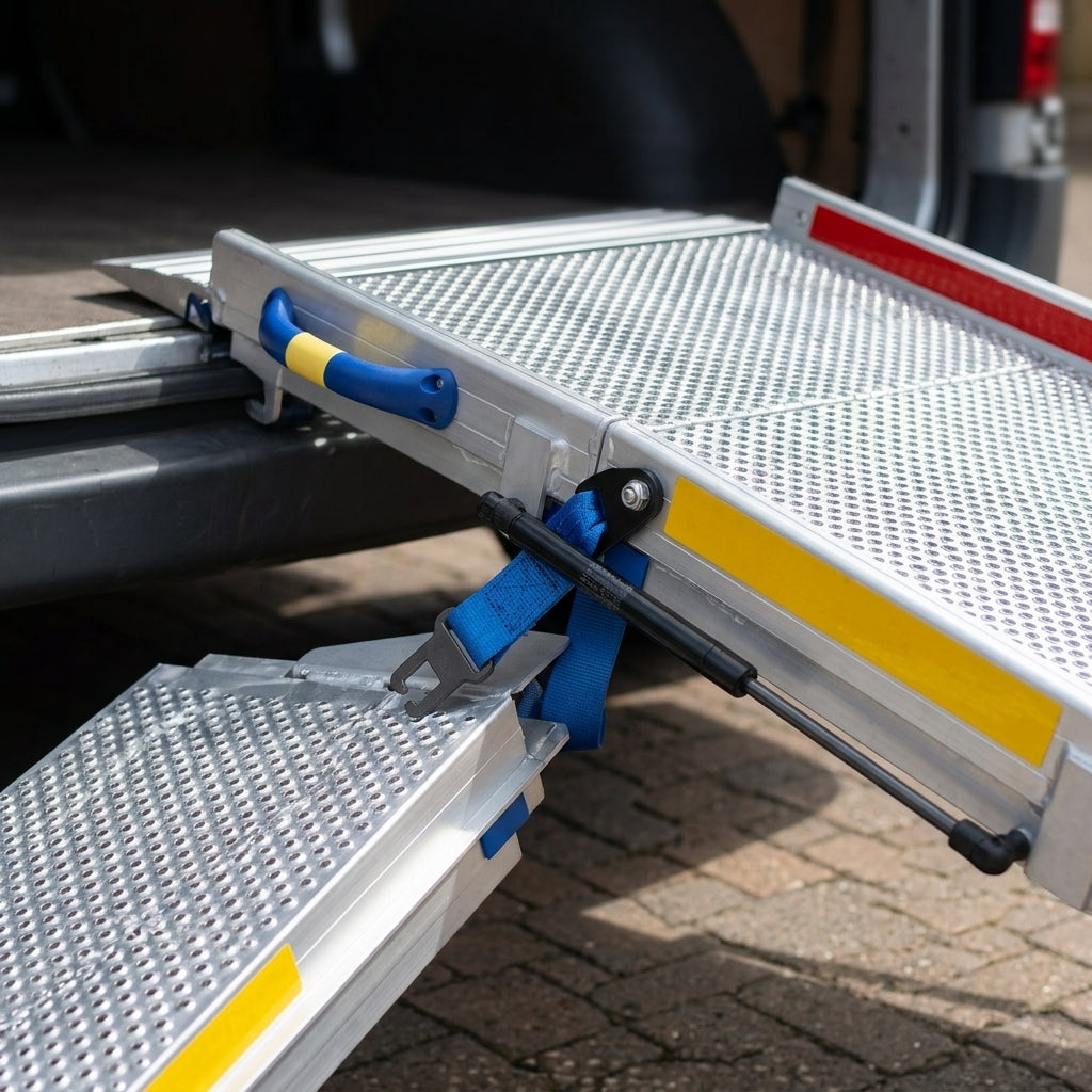 900mm Wide 2-Part Vehicle Folding Ramp - Heavy-Duty (view 2)