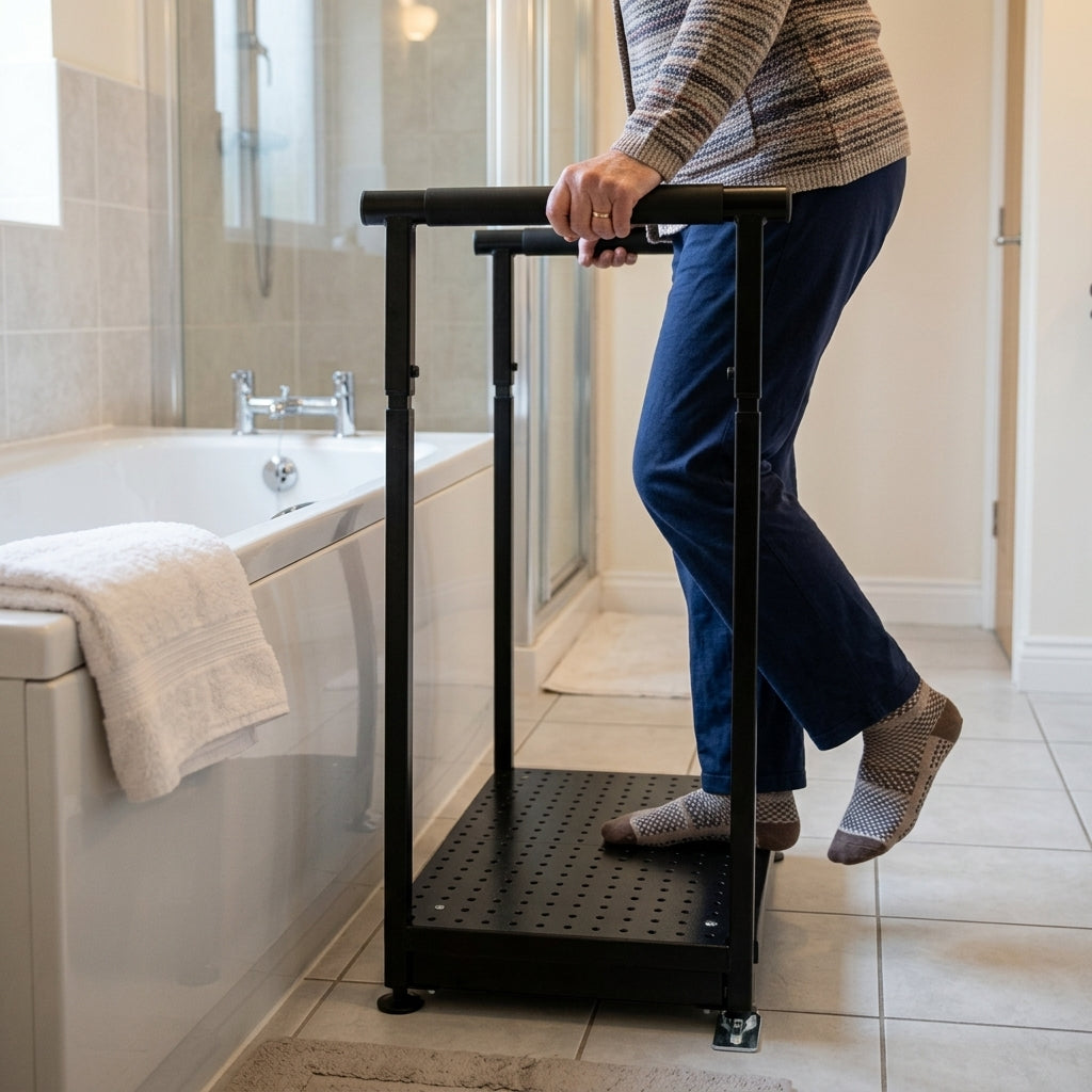 Adjustable Mobility Step with Handrails - Standard & Large Sizes