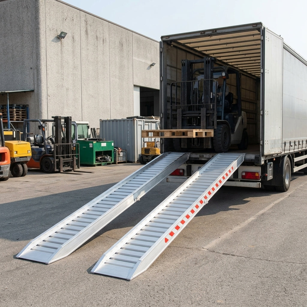 3000mm x 550mm Aluminium Loading Ramps 18000kg Capacity