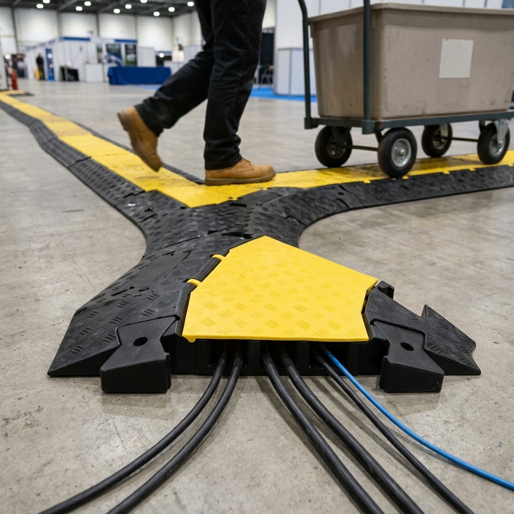 45° Curve Cable Protector 3-Channel 5000kg Capacity
