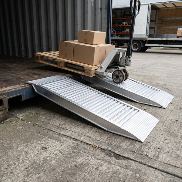 1500mm Aluminium Container Ramps 7500kg Capacity