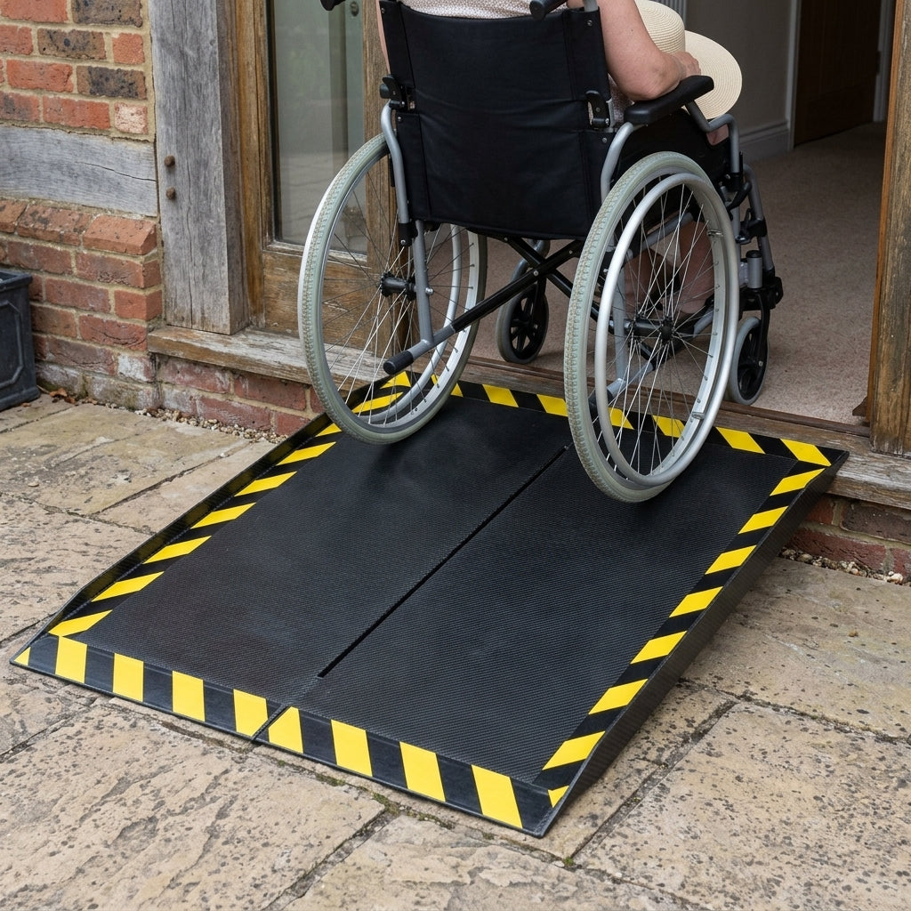 2.4ft - 6.5ft Folding Wheelchair Ramp - Carbon Fibre