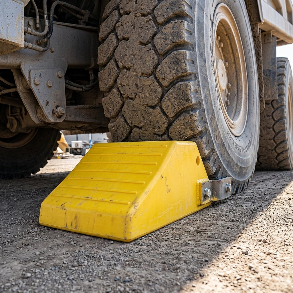 37cm x 27cm x 55cm Wheel Chocks Heavy Duty Polyurethane