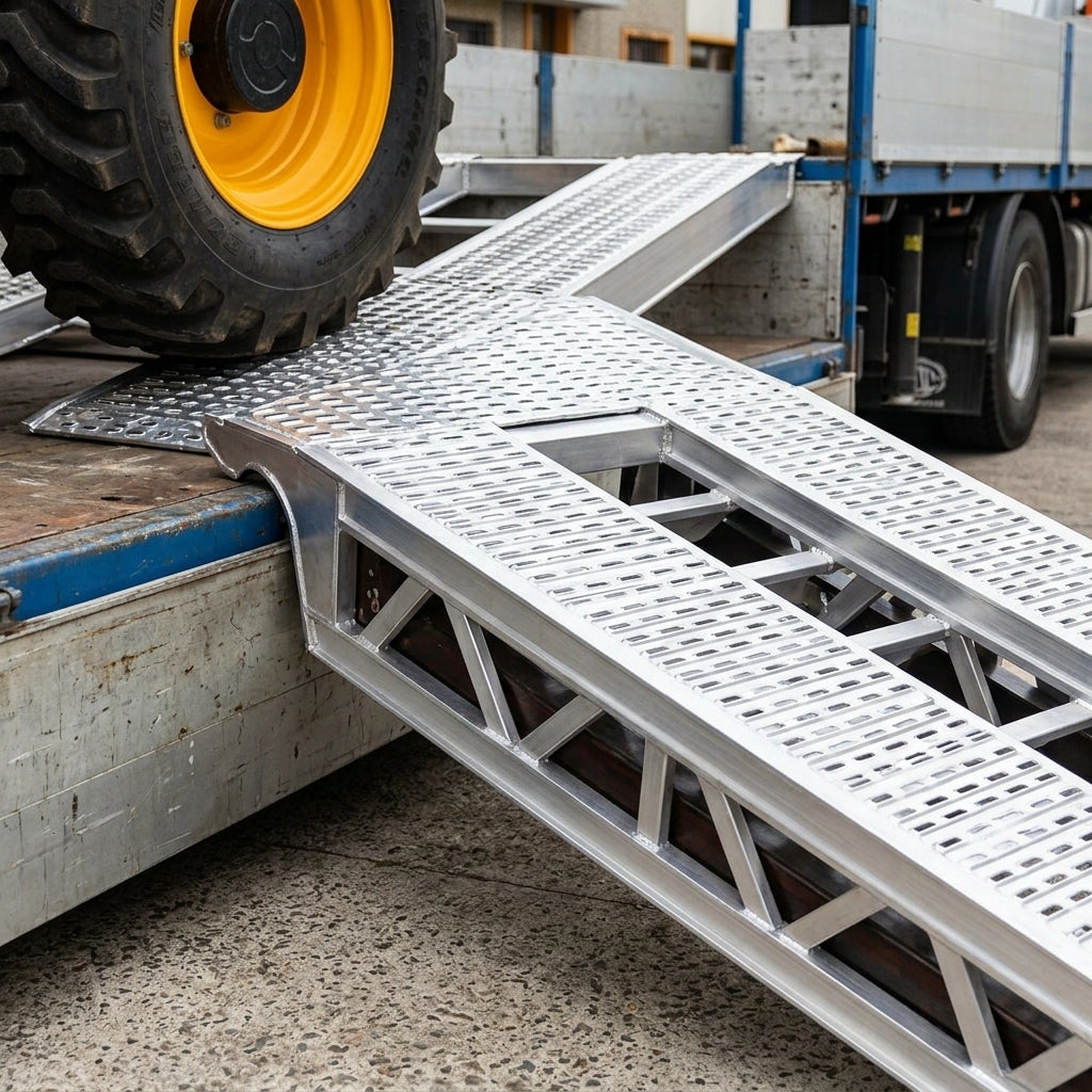 Extra Wide Loading Ramps 2500mm Aluminium 9000kg Capacity (view 2)