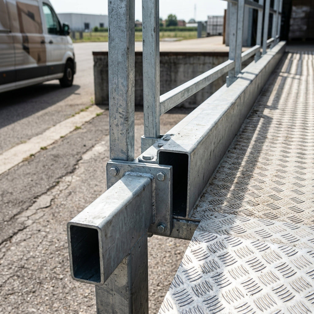 6055mm x 1000mm Vehicle Gangway with Handrails (view 2)