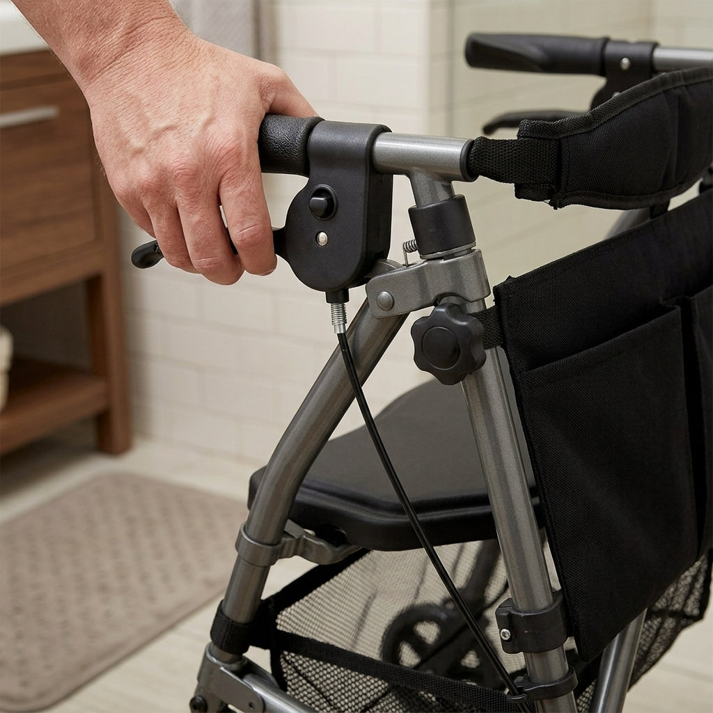 4-Wheeled Rollator Folding Lightweight with Seat (view 2)