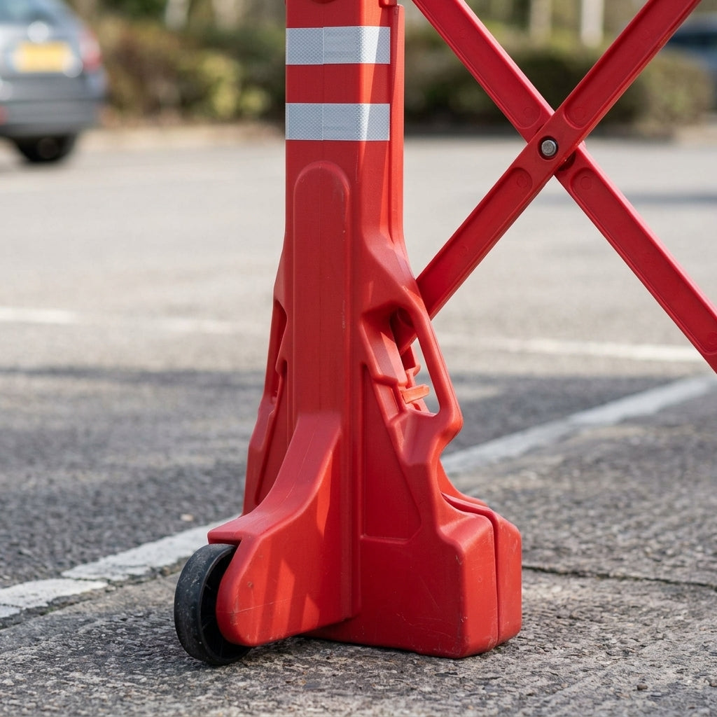Expandable Barrier 2.3m Red Plastic Water Filled (view 2)
