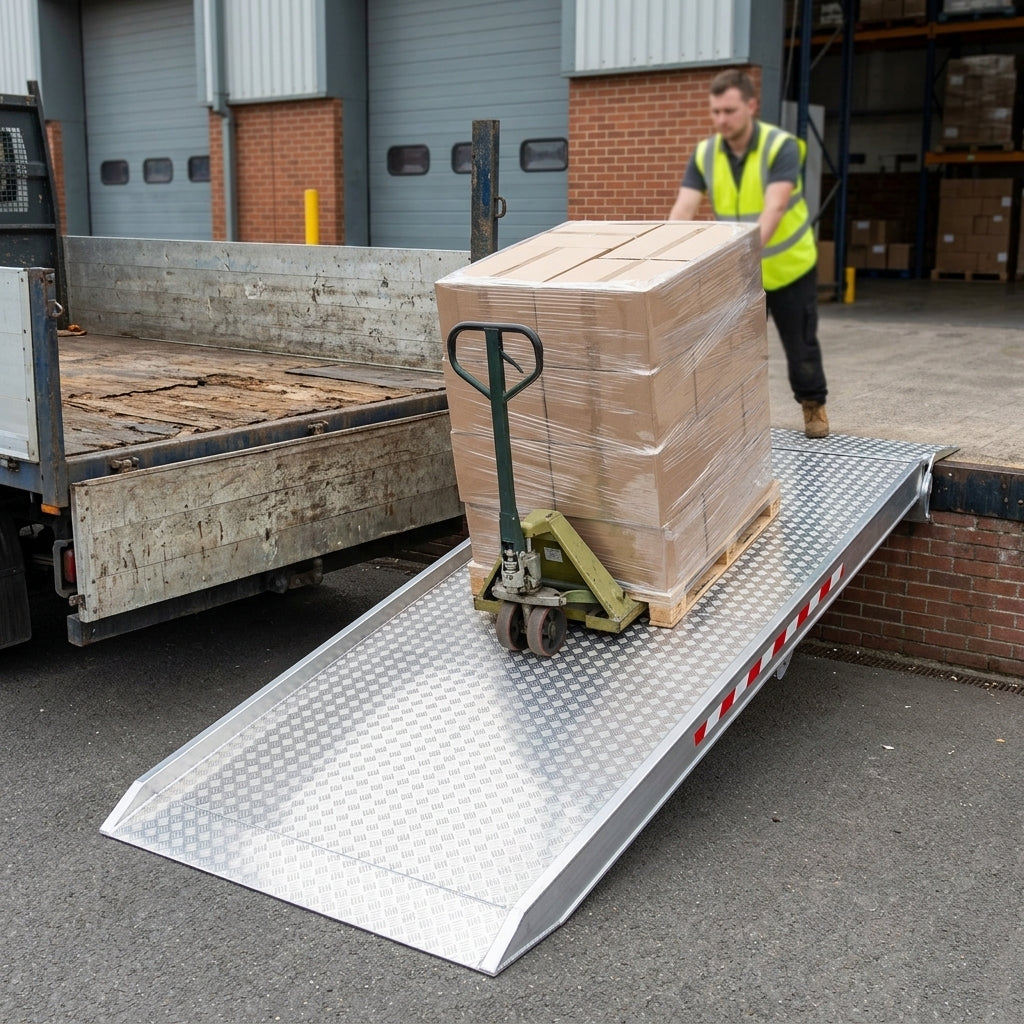 3500mm Extra Wide Aluminium Loading Ramp 6870kg Capacity