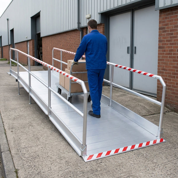 4790mm Vehicle Accessible Ramp with Handrails 1000mm Width